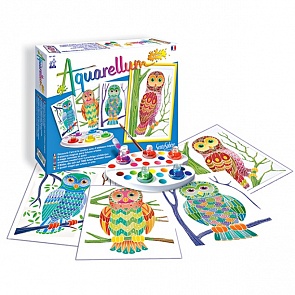 Акварельная раскраска – Совы, с красками (SentoSpherE, 692k)